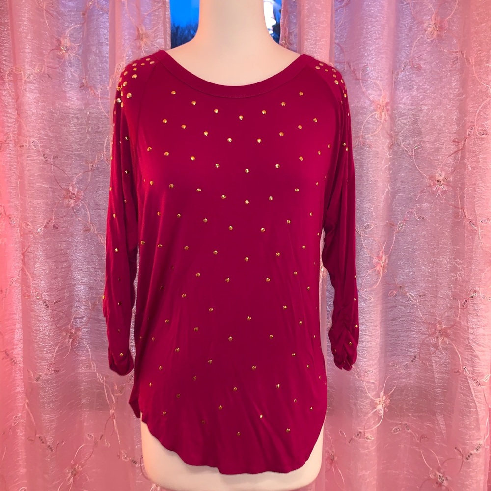Pink and Gold Studded Top